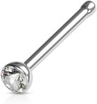 FIFTH CUE Cubic Zirconia Press Fit Nose Bone Stud Titanium IP 316L Surgical Steel (22G Steel)