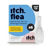 Itch Small Dog Flea & Tick Spot-On Treatment (2-10kg) - Kills Fleas, Ticks, Lice & Eggs to Prevent Reinfestation - 6 Easy-Apply Pipettes