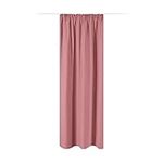 JEMIDI Decorative Scarf Linen Look with Curtain Tape 140cm x 245cm Opaque Scarf Curtain Store Window Old Rose