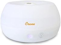 Crane Essential Oil Diffuser Aroma Essential Oil Cool Mist Humidifier with Adjustable Mist and Waterless Auto Shut-Off, Round