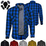 Bikers Gear Motorcycle Jacket Shirt - Kevlar Motorcycle Shirt Armoured Shirt 280gsm Dupont™ Kevlar® Aramid with Protective CE Motorbike Armour