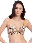 Brachy Women's Poly Cotton Heavily Padded Wired T-Shirt Bra Mustard