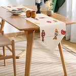 Urban Space 100% Cotton Dining Table Runner, Printed Anti Skid Runner for Dining Table, Center Table Runner, Table Runners Suitable for 4 Seater & 6 Seater Table (Size - 13" x 76", Humming Bird Red)