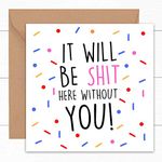 Funny Leaving Card | Cards for New Job | Farewell Coworker Colleague | Good Luck Congratulations | Leaving Job Gifts & Presents | 14cm