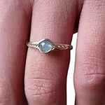 Aquamarine ring sterling silver rin