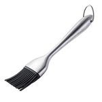 Xacton Basting Silicone Oil Brush | Stainless Steel Basting Brush for Cooking, Grilling, Pastry, Barbecue, Marinating, Desserts Baking | BPA Free, FDA Approved (9 inch)