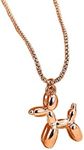 Fuqimanman2020 3D Cute Colorful Balloon Dog Pendant Necklace Animal Charm Poodle Best Friend Friendship Necklace for Women Cartoon Party Jewelry Gifts, adjustable, Stainless Steel, No Gemstone