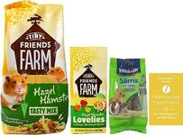 Tiny Friends Farm Hazel Hamster Tasty Mix Food (2 Lbs) and Lovelies Treats (4.2 Ounces) - Plus Vitakraft Slims and Fun Animal Facts Booklet Bundle