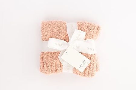 SARANONI Bamboni Luxury Baby Blanket | Cozy & Soft Plush Receiving Blankets | Perfect for Girls & Infant Baby Boy Blankets | Peach - 30” x 40"