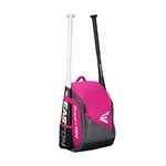 Easton Game Ready Youth Bat & Equipment Backpack Bag | Baseball Softball | 2020 | Pink | 2 Bat Pockets | Vented Main Compartment | Vented Shoe Pocket | Valuables Pocket | Fence Hook