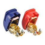 1 Pair Quick Release 12V Battery Terminals Clamps Connectors for Car Caravan Motorhome (Red and Blue)