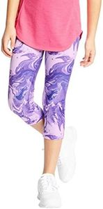 C9 Champion Girls' Capri Leggings, Multi Marble Purple, XS