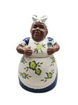 Black American Aunt Jemimacookie jar 3D kitchen bar cooking decor home storage.