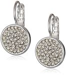 Anne Klein Silver Tone and Crystal Pave Drop Earrings