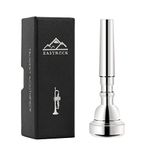 EastRock Trumpet Mouthpiece Silver Plated 5C, Bb Trumpet Mouthpiece Replacement Made of Brass for Beginners Professional Players (5C)