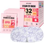 XPCARE 32 Pack Steam Eye Masks for Dry Eyes, SPA Warm Sleep Eye Mask, Disposable Heated Eye Mask for Dark Circles, Puffy Eyes, Relief Stress Eye Fatigue(Rose)