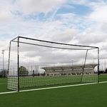 QUICKPLAY GS Football Goals - Super Durable Galvanized Steel Football Goal [5 Sizes] Regulation Sizes, Deep Net, Moveable & Weather Resistant [Single Goal]