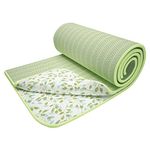 Story@Home 100% Cotton Reversible Dohar Single Bed AC Blanket Light Weight Soft Blanket(86"x56", White & Green)