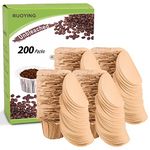Unbleached K cup Disposable Paper Filters with Lid for Keurig Reusable K Cup Filters,Eco-Sopure Paper Filters for Keurig Coffee Maker Brewer, Fits All Keurig Single Serve Filter Brands (200)