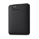 Western Digital 5TB Elements Portable External Hard Drive, USB 3.0 - WDBU6Y0050BBK-WESN,Black