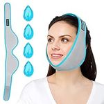 FDMGEL Face Ice Pack for Jaw, Wisdom Teeth Ice Pack Head Wrap, 4 Reusable Hot and Cold Gel Packs, Pain Relief for Mouth, Facial Surgery, Chin, Oral