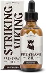 Striking Viking Pre Shave Oil For Men - Shaving Oil - Safety Razor Men Shave Oil - Smooth & Enhanced Glide - Protective Shave (3.3 Oz) - Razor Oil - Face Shaving Oil (3.3 Fl Oz, Unscented)