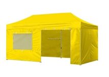 Invezo Gazebo Tent for Outdoor - 10 x 20 feet Tent with 4 Side Cover (1 Door and 1 Window) Extra 60 kgs Yellow (Canopy Tent, 10 x 20 feet Tent) Portable and Foldable (3 x 6, Yellow)