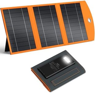 SOLUPUP 10000mah Solar Charger Power Bank, 30W Foldable Portable Solar Panel, Fast Charging with 1 Type-C & 2 USB-A Ports, Ipx5 Waterproof, for Phone, Tablets & Multiple Devices, Camping Outdoor Use