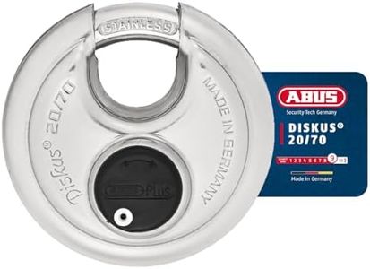 ABUS Discus Padlock 20/70 - Weatherproof for The Garden - with Discus Welding Technology for The Best Protection Against Break-ins - ABUS Security Level 9 - Silver