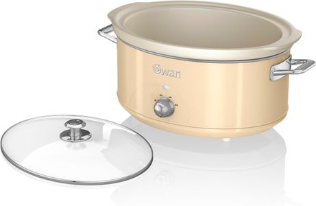 Swan Retro 6.5L Slow Cooker – Cream