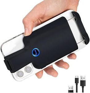 Tera 1D 2D QR Bluetooth Barcode Scanner Wireless Portable Mini Back Clip 2D QR 1D Bar Code Reader with Bluetooth Image Scanning for Android, iOS, Smartphone, Model 0012