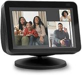 IRONA Adjustable Stand for Echo Show 8 and Echo Show 5 (1st and 2nd Gen), Base Mount Compatible with Amazon Alexa, Built-in Magnet, Swivel and Tilt (Black)