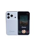 Snexian All-New Rock FOLD MINI Dual Display |Keypad Mobile| with 2.8" and 2.4" Big Display |Flip|Fold|BT Dialer| Voice Changer |Auto Call Recording|Big Battery| FM |Camera| Feature Phone | White