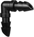 iMopo 70 Pack Drip Irrigation Barbed Elbow Fittings,Barbed Connector Fits Universal 1/4" Drip Tubing, 90 Degree Drip Line Corner for Drip or Sprinkler System