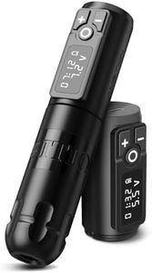 Ambition Soldier Rotary Battery Pen with Extra Battery Tattoo Cartridge Machine 2400mAh Wireless Power Japan Coreless Motor Digital LED Display Tattoo Equipment Supply for Professional Tattoo Artists