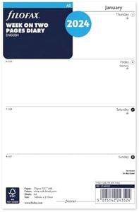 Filofax A5 week on two pages English 2024 diary, White