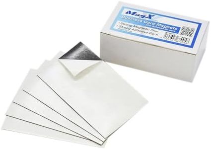 MagX Magnetic Business Card with Adhesive 2 mm × 89 mm(2x3.5 inch)(50-Pack), Magnets with Self Adhesive, Peel and Stick, Stationery, Office Supply