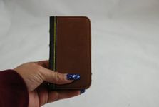 Mybitti antique book style wallet case for iphone 4s,4 made of Pu and genuine leather multifunctional pockets to keep bank Cards, ID card,money bills -brown