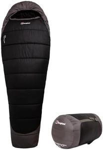 Berghaus Transition 400 Sleeping Bag for Adults, Teens, Kids, 1 Person, 4 Season, Cold Weather, Waterproof, Indoor & Outdoor Use, Camping, Hiking, Backpacking, Travelling, Compression Bag, Black