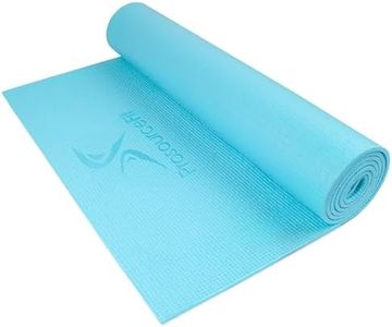 ProsourceFit Original Yoga Exercise Mat ¼” (6mm) Thick for Comfort and Stability with Carrying Straps, Non Slip –Multiple Colors