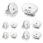 Earring Backs, ASH'S CHOICE 4Pairs 925 Sterling Silver Earring Backs Replacements for Earrings Studs Posts Pierced Secure Studs Backings Hypoallergenic Safety Locking Butterfly Earrring Stoppers