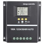 100A MPPT Solar Charges Controller with 7 Working Modes LCD Display Voltage Protections for Gel Flooded LifePO4 Battery Charging