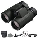 Nikon PROSTAFF P3 8x30 (16774) Black Binoculars Bundle with Lens Pen and Cleaning Cloth, Compact Binoculars for Adults for Hunting, Bird Watching, and Hiking Essentials, Zoom Optics Lightweight Travel