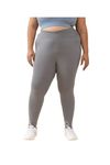 Spirit Animal Plus Size L - 5XL Grey Legging for Women | 4-Way Wtretch Fabric | High-Rise Elasticized Waistband | Skinny Leg | Ankle Length | Two Pockets | Activewear | Sweat-Wicking | Squat Proof |