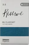 D'Addario Organic Reserve Bb Clarinet Reeds - Reeds for Clarinet - Individually Sealed - 3.5 Strength, 10 Pack
