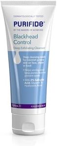 PURIFIDE by Acnecide Blackhead Control Deep Exfoliating Cleanser 120ml, Face & Body Scrub with 2% Salicylic Acid BHA, Hyaluronic Acid & Plant Extracts for Combination Skin and Oily Skin