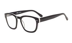 Eyekepper Reading Glasses Professor Vintage Style Spring Hinges Arms Black +2.75