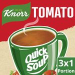 Knorr Tomato Dry Soup Mix 3 servings instant soup with sustainably grown tomatoes quick and easy to make, suitable for vegetarians 60 G