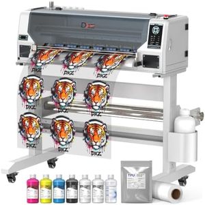 DXZ 24 Inch DTF Printer with Dual F1080 Printheads, A1 Wide Format DTF Transfer Printer, 2880×1440 DPI, Auto Cleaning, White Ink Circulation System for Apparel & T-Shirt Printing (Printer+Stand)