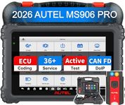 Autel Scanner MaxiSys MS906 PRO, 2026 MS906Pro 2.0 Same as MS906 MAX Up of MK906 MS906BT MP900BT MK900BT, 36+ Service, 3000+ Active Test, E-C*U Coding, CAN FD DoIP, VAG Guided, FCA SGW